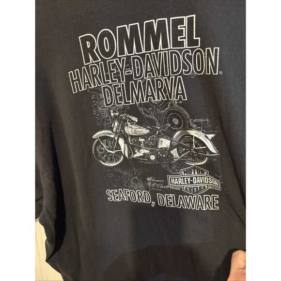 Harley-DavidsonHD  Mens 3XL XXXL Black T-Shirt Patriotic Skull & Flag Delaware - Picture 6 of 10